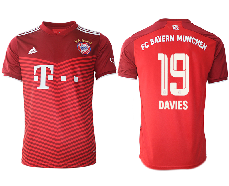 Men 2021-2022 Club Bayern Munich home aaa version red #19 Soccer Jersey